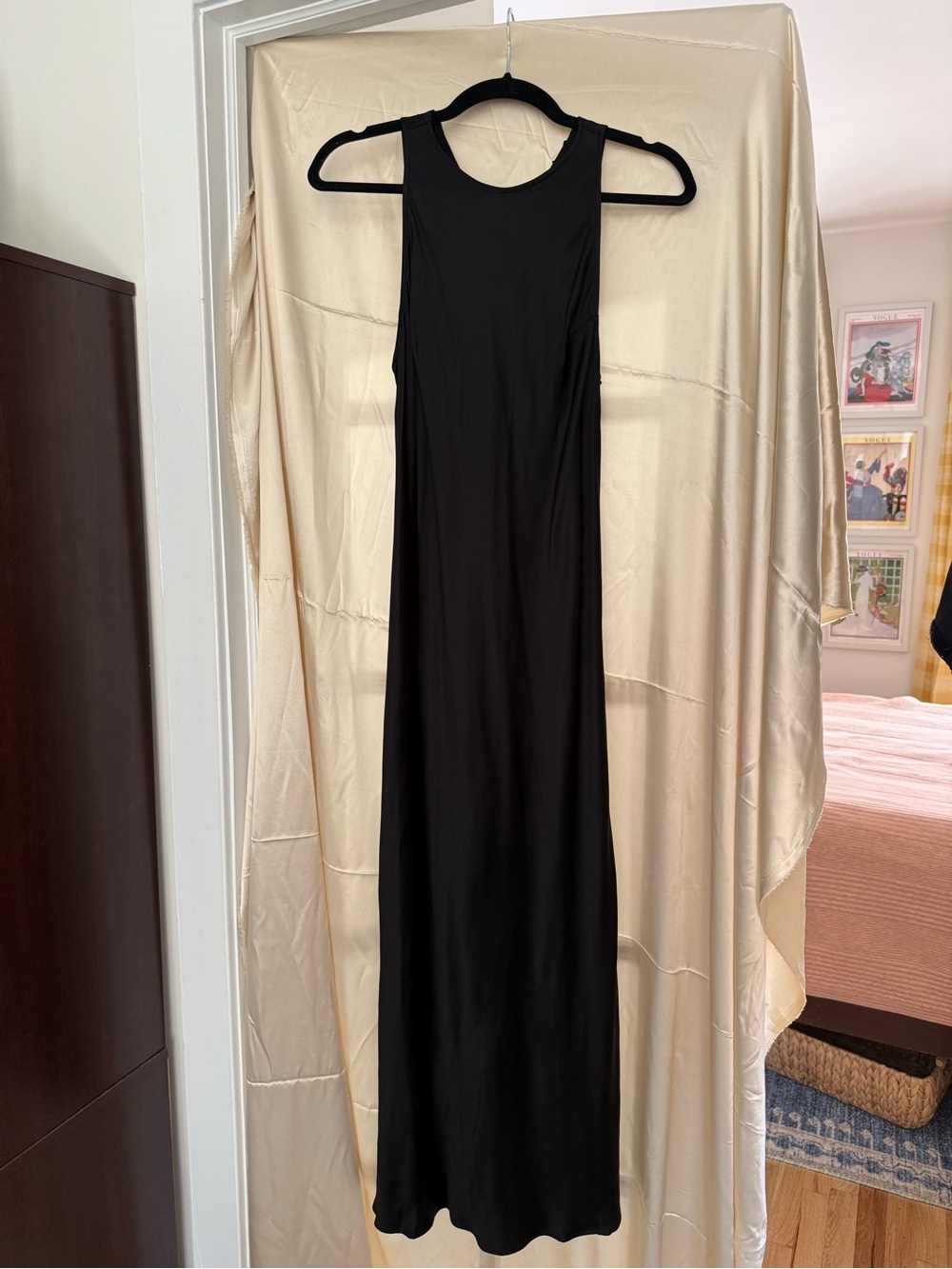 Massimo Dutti Sleeveless Black Maxi Dress - Classic Minimalist